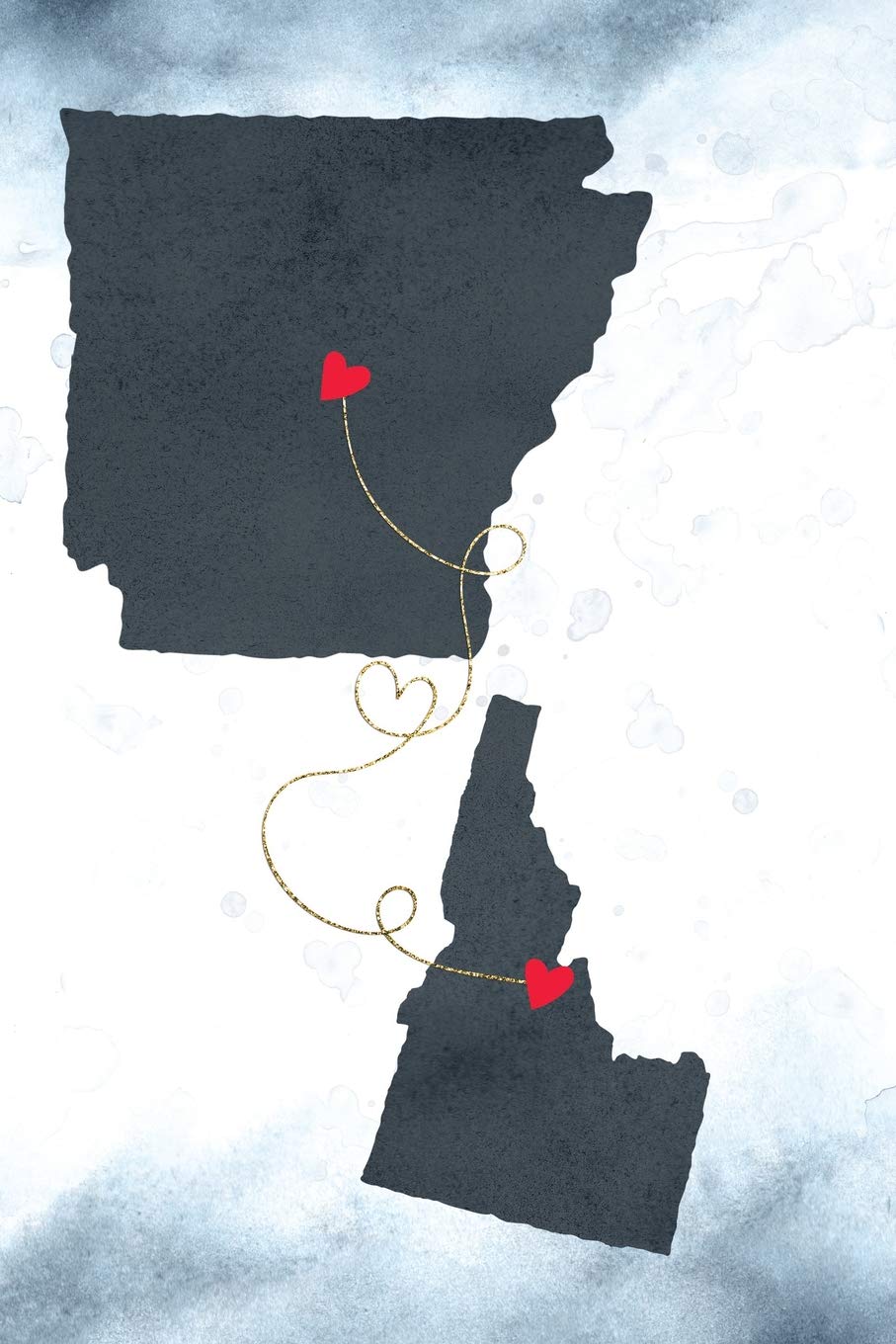 Arkansas & Idaho: Long Distance Out of State Notebook - Blank Lines (Together Forever Never Apart US States Journals, Band 152) Books