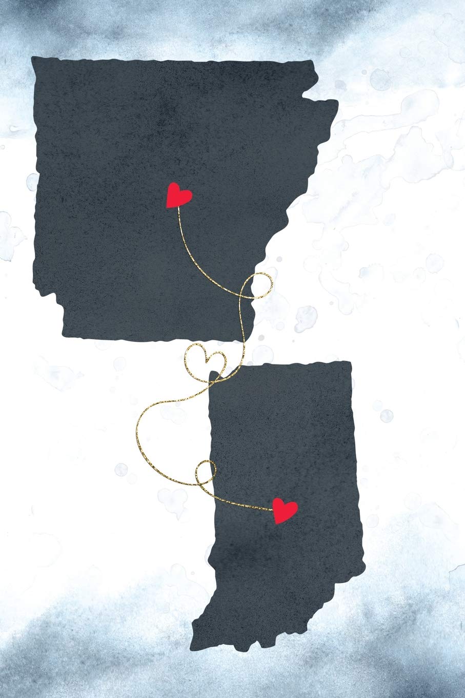 Arkansas & Indiana: Long Distance Out of State Notebook - Blank Lines (Together Forever Never Apart US States Journals, Band 154) Books