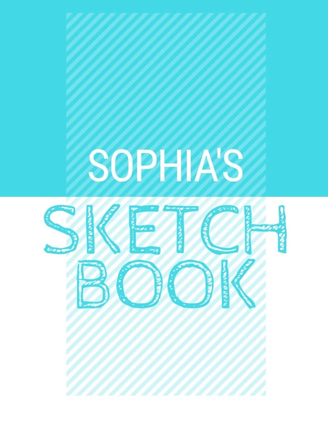 Sophia's Sketchbook: Personalized blue sketchbook with name: 120 Pages book