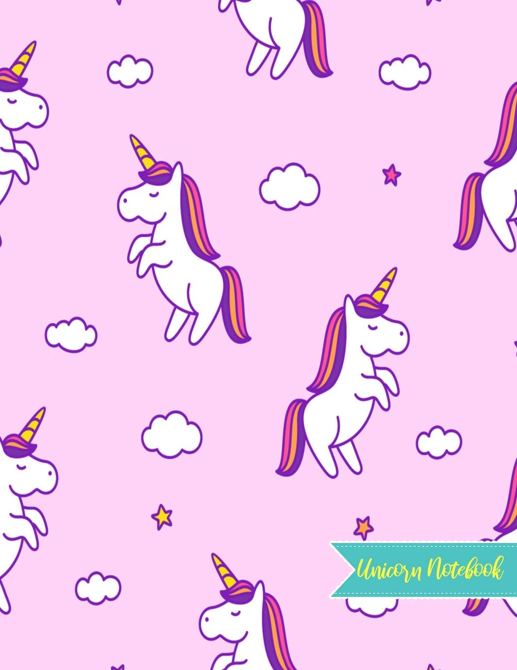 Unicorn Notebook: Cute Kawaii Journal and Diary Large 8.5 x 11 Matte Cover with Blank Lined Ruled White Paper Interior - Perfect for School, Gifts for ... Birthday, Activity Book for Arts and Crafts Books