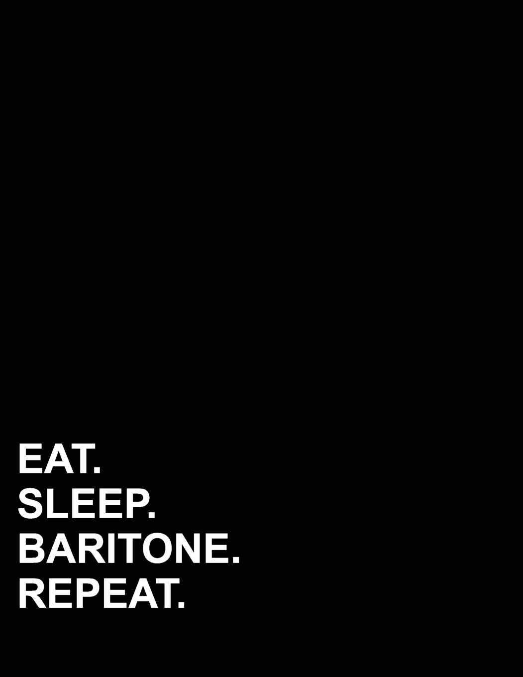 Eat Sleep Baritone Repeat: Graph Paper Notebook: 1 cm Squares, Blank Graphing Paper with Borders (Graph Paper Notebook: 1 Cm Squares With Border, Band 22) Essays & Short Stories