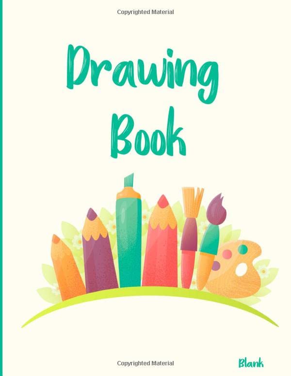 Blank Drawing Book: Large Sketchbook Journal White Paper Books