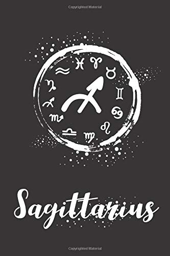 Sagittarius: Zodiac astrological gift, black and white notebook cover with 120 blank, lined pages - perfect size Essays & Short Stories