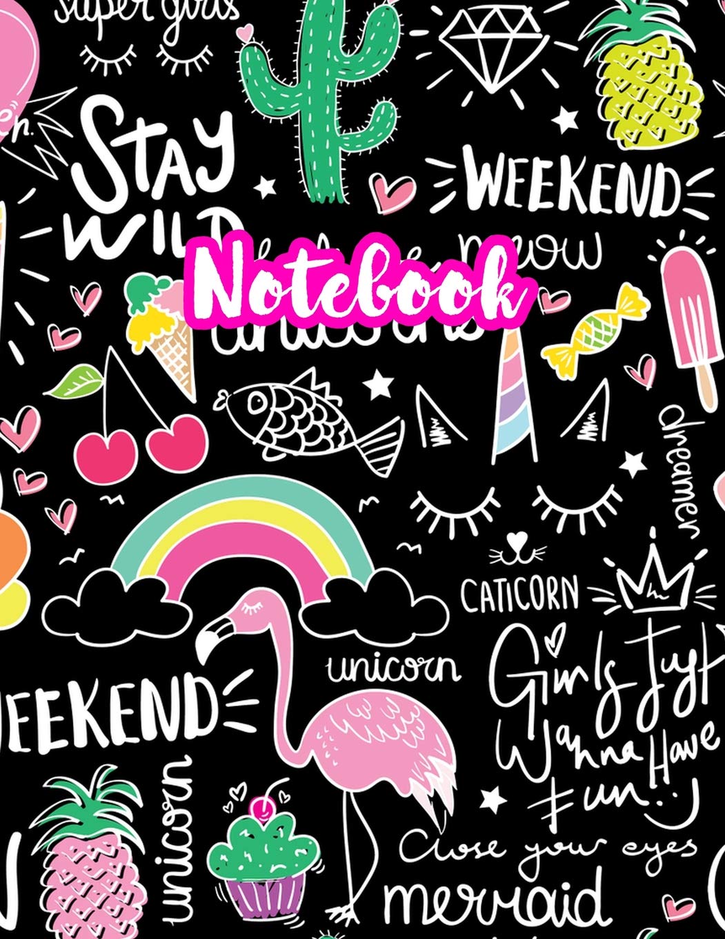 Notebook: Cute Blank Lined Journal Large 8.5 x 11 Matte Cover Design with Ruled White Paper Interior (Perfect for School Notes, Girls and Boys Diary, ... Subject, Office Use) - Product Code N7 833 Books