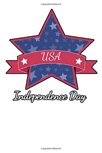 USA Independence Day: Blank Notebook - Large (6 x 9 inches) 110 Pages (4th of July, Flag, Memorial, American, Patriotic, Stars, Proud, White Cover) Daily Paperback Journal Diary Book For Gift Politics & History