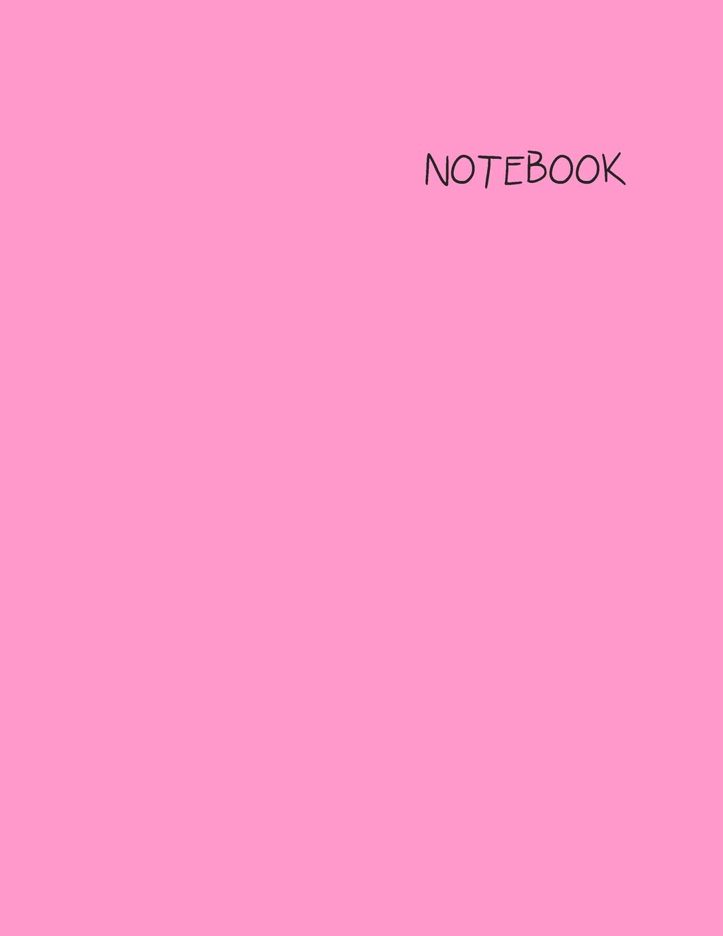 Notebook: Unlined/Unruled/Plain Notebook with Pink Cover and White Paper: Large 8.5 x 11 inches (100 Pages) Architecture