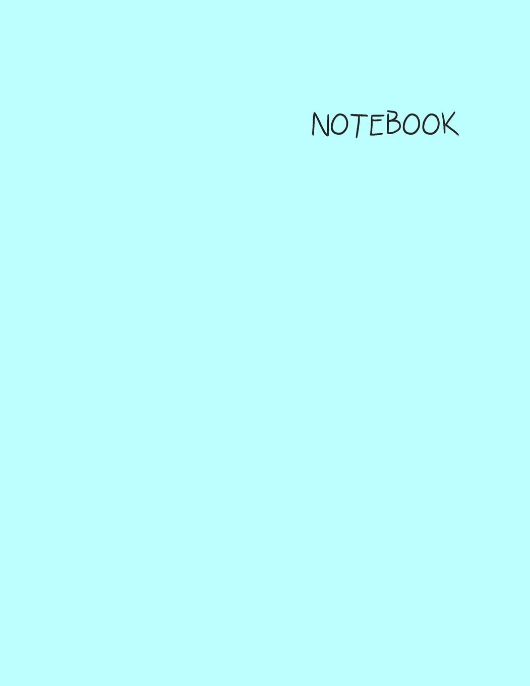 Notebook: Unlined/Unruled/Plain Notebook with Light Blue Cover and White Paper: Large 8.5 x 11 inches (100 Pages) Film, Art & Culture