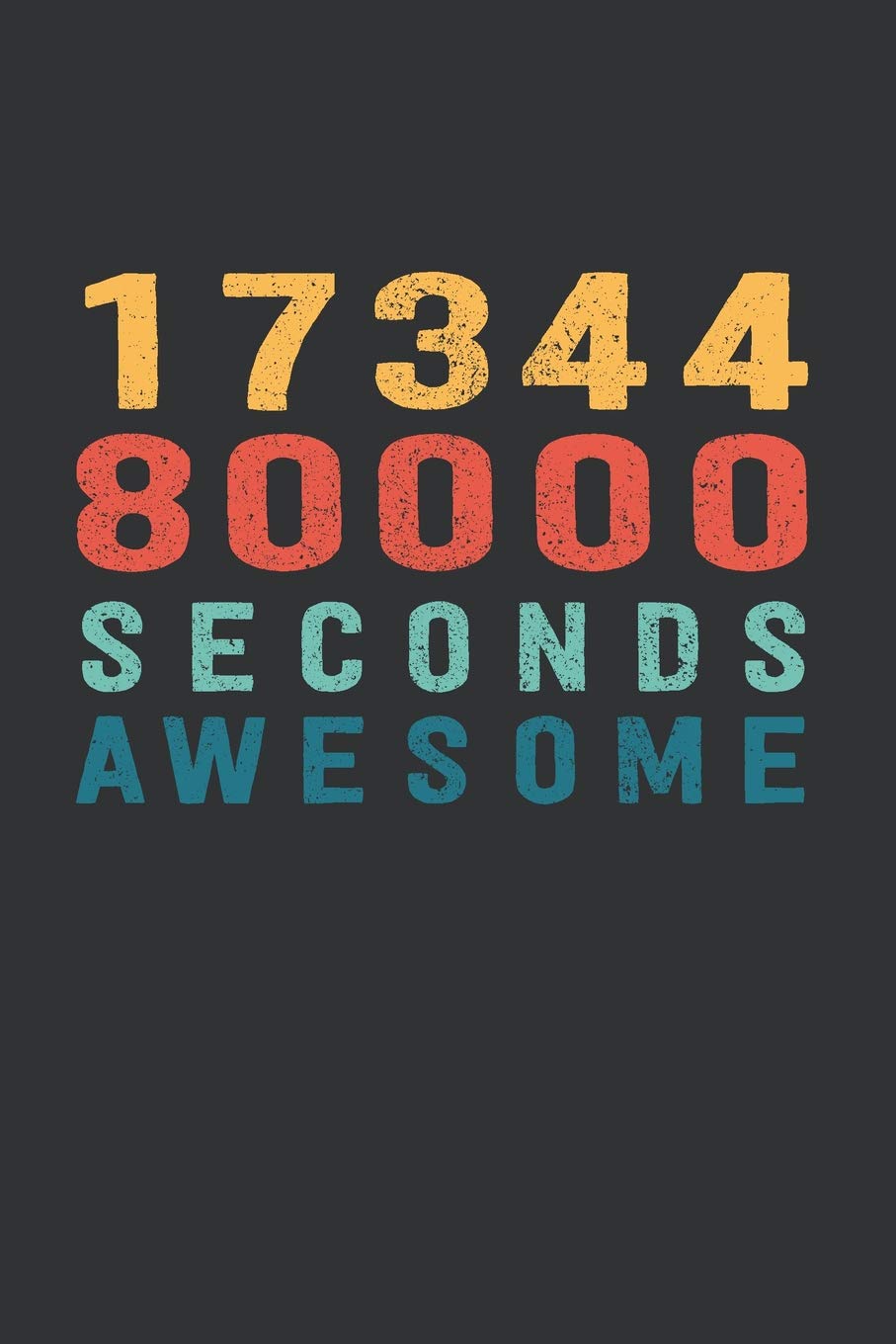 1 734 480 000 Seconds Awesome: funny 55th Birthday Gift Notebook lined | 6x9 Inch | 100 Pages book