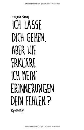 Ich lasse dich gehen, aber wie erkläre ich mein‘ Erinnerungen dein Fehlen? Novels & Short Stories