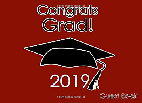 Guest Book for Graduation 2019 Maroon Books