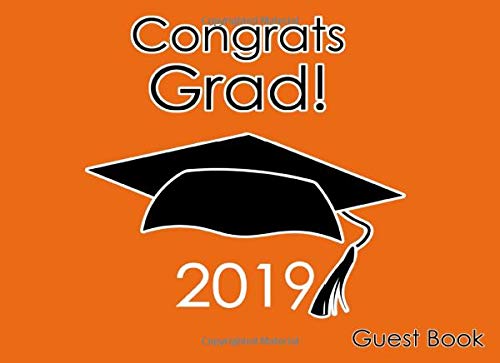 Guest Book for Graduation 2019 Orange Books