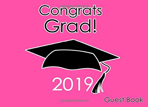 Guest Book for Graduation 2019 Pink Books