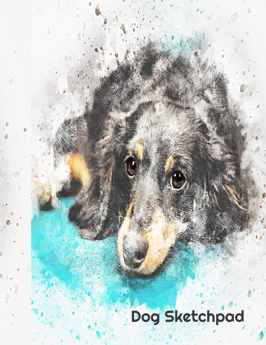 Dog Sketchpad: Dogs and Puppies Sketch Notebook, 100 8.5 x 11 blank pages for doodling, drawing, sketching Film, Art & Culture