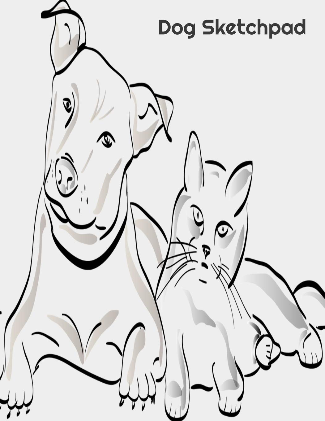 Dog Sketchpad: Dogs and Puppies Sketch Notebook, 100 8.5 x 11 blank pages for doodling, drawing, sketching Film, Art & Culture