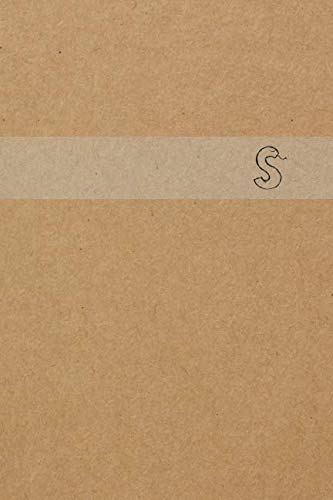 S: Monogrammed Personalized " S " Writing Notebook Journal, 6”x9” Lined 120 Pages | Personal Name Initial Personalized Journal | blank lined college ruled | diary | Soft Cover " S " kraft paper Learning & Reference