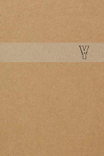 Y: Monogrammed Personalized " Y " Writing Notebook Journal, 6”x9” Lined 120 Pages | Personal Name Initial Personalized Journal | blank lined college ruled | diary | Soft Cover " Y " kraft paper Learning & Reference