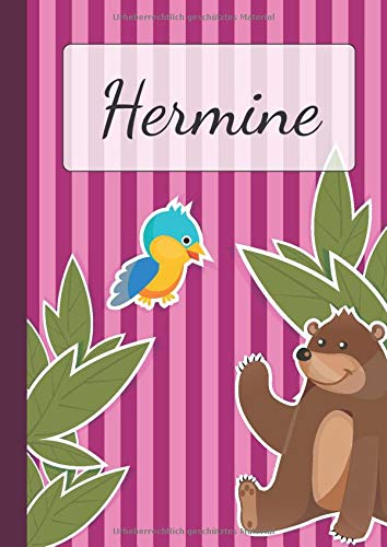Hermine: Dein personalisiertes Malbuch | Ein schönes Kinderbuch, aber auch für Erwachsene geeignet | Notizbuch für Jungen & Mädchen | Zeichenbuch mit ... Seiten mit Tierdesigns | Tolle Geschenkidee Books