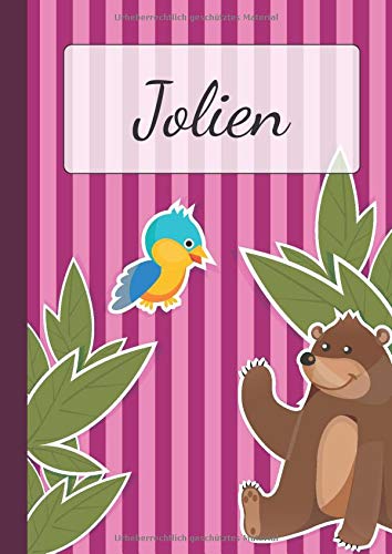 Jolien: Dein personalisiertes Malbuch | Ein schönes Kinderbuch, aber auch für Erwachsene geeignet | Notizbuch für Jungen & Mädchen | Zeichenbuch mit ... Seiten mit Tierdesigns | Tolle Geschenkidee Books