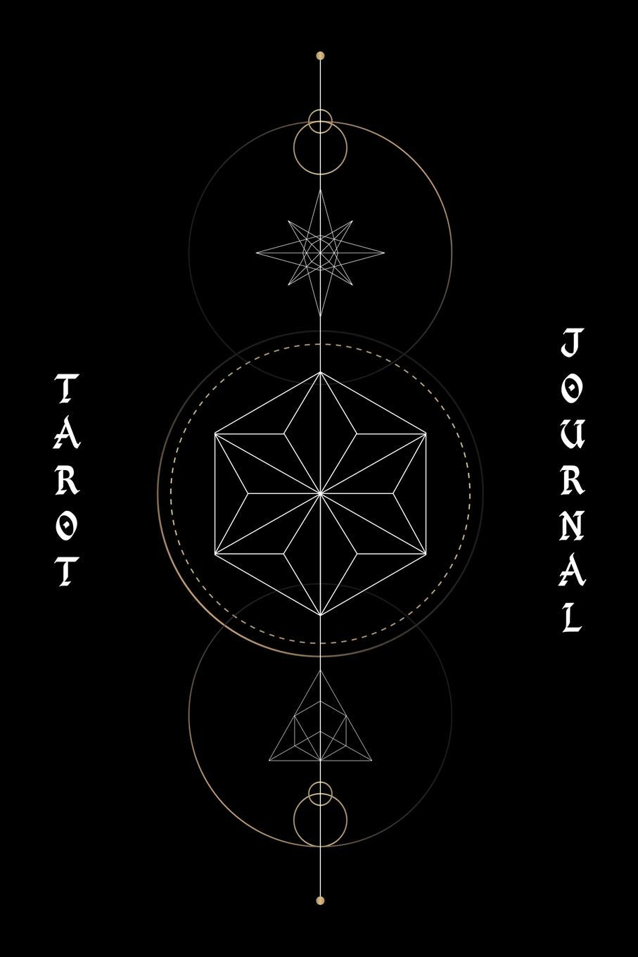 Tarot journal: A daily reading tracker and notebook: Track your 3 card draw, question, interpretation, notes: Vintage style black cover Religion & Esotericism