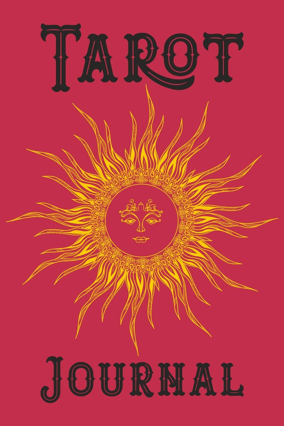 Tarot journal: A daily reading tracker and notebook: Track your 3 card draw, question, interpretation, notes: Pink and yellow vintage sun cover design Religion & Esotericism