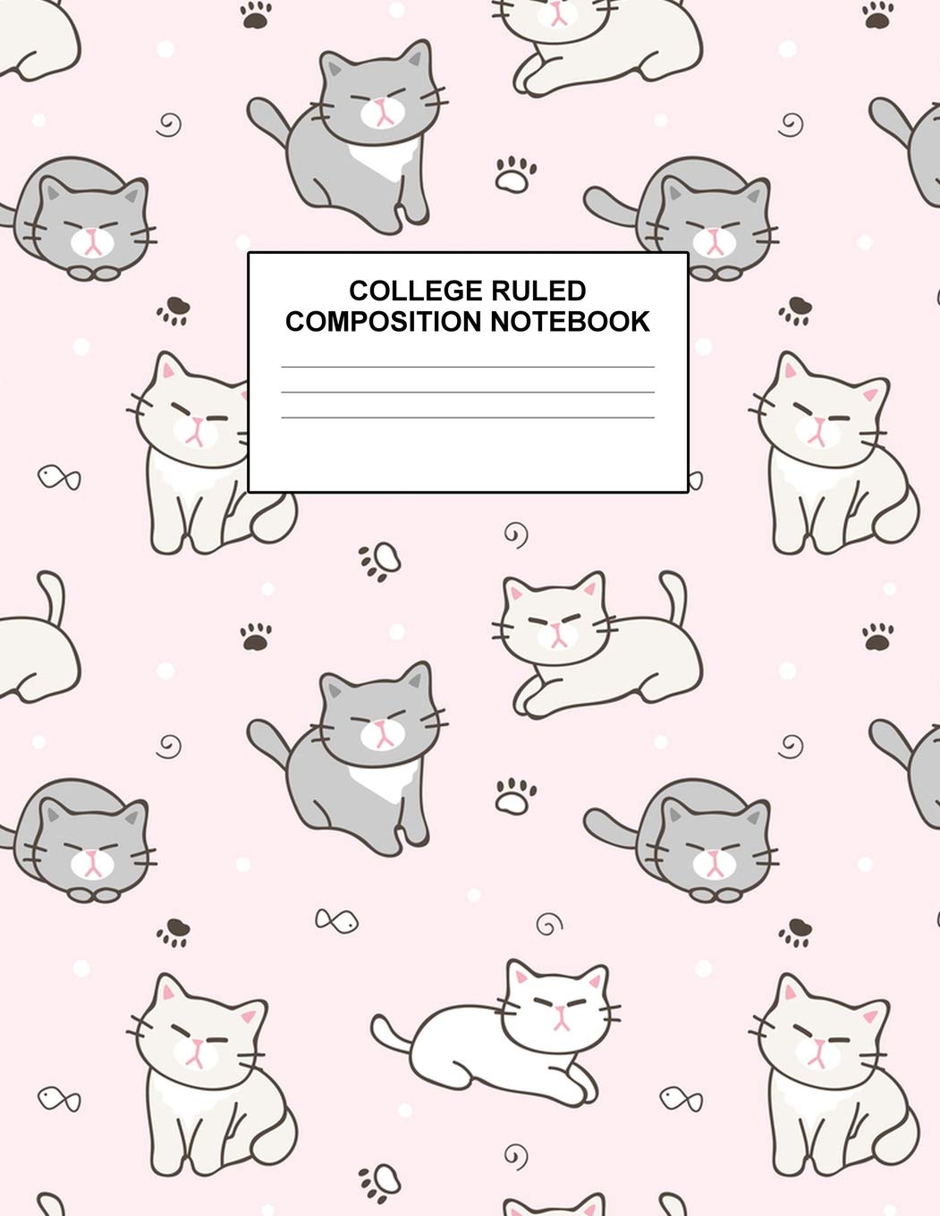 College Ruled Composition Notebook: Cute Blank Lined Journal to Write In with White Paper Rule Pages for School Subject and Writing Pad : Design Code A4 3643 Books