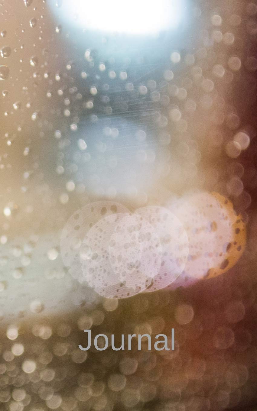 Journal: 5"x 8" 126 page lined soft covered journal,notebook, diary with " looking through window with water drops " on a matte cover Books