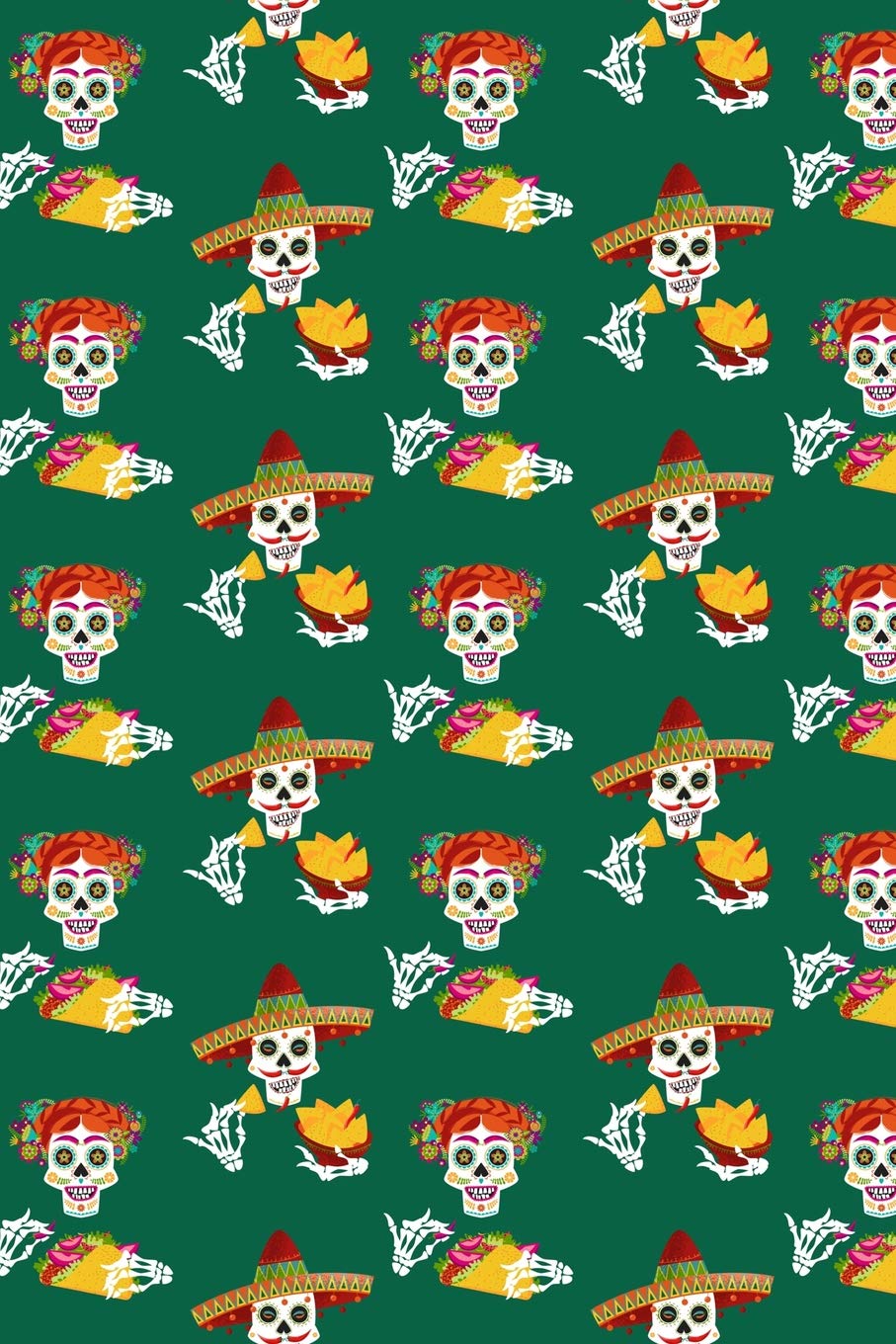 Day Of The Dead Pattern | Sugar Skull Santa Muerte 02: Graph Paper 5x5 Notebook for Day Of The Dead Lovers Books