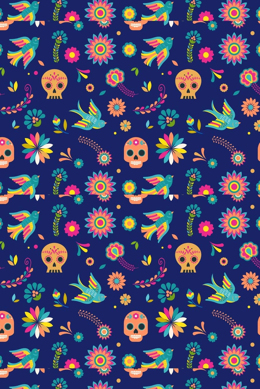 Day Of The Dead Pattern | Sugar Skull Santa Muerte 25: Graph Paper 5x5 Notebook for Day Of The Dead Lovers Books