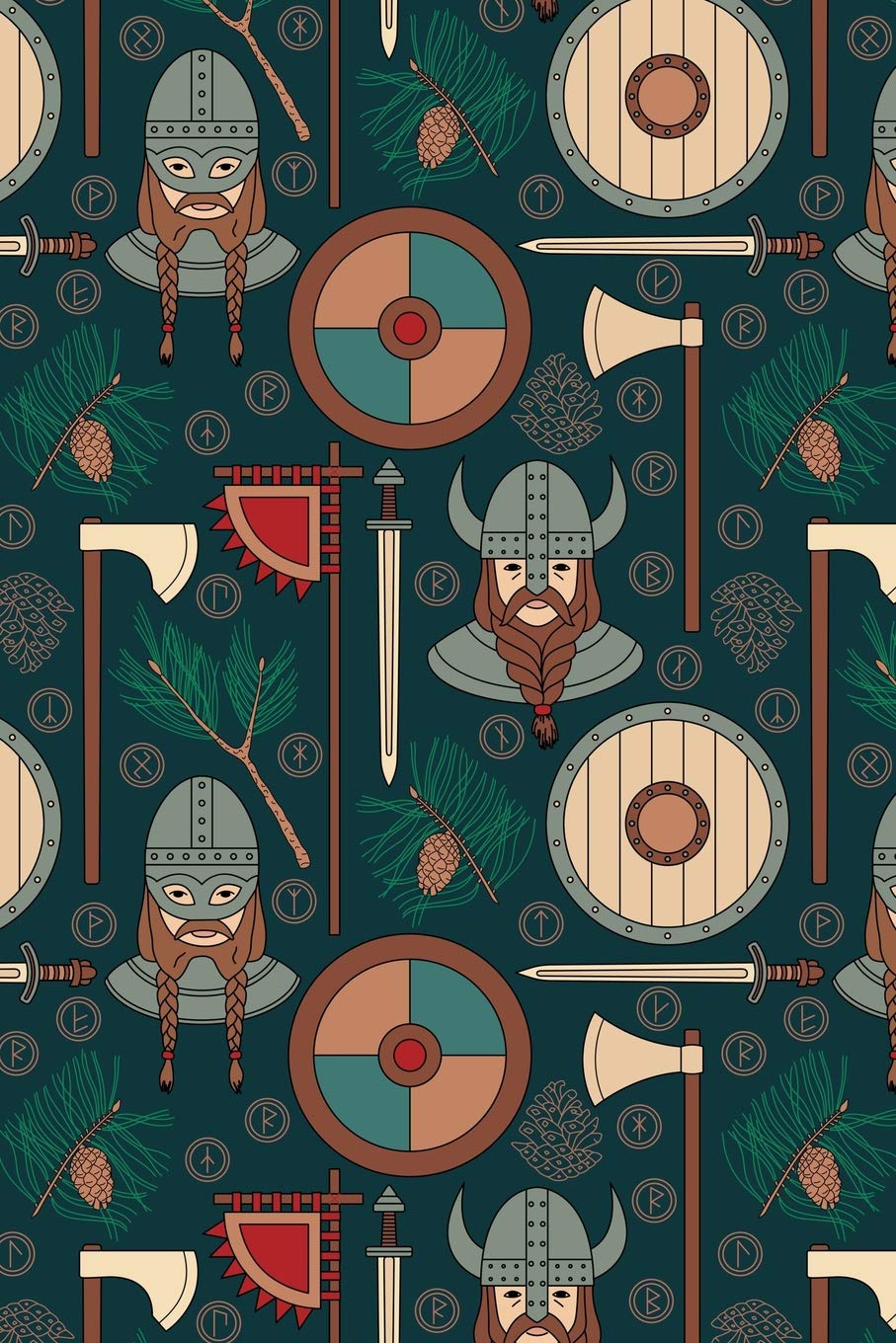 Viking Pattern - Go To Valhalla 15: Blank Dot Grid Notebook for Norse Mythology Lovers Books