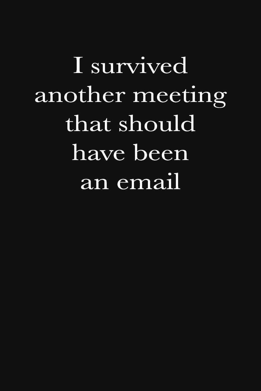 I Survived Another Meeting That Should Have Been an Email: Blank Lined Journal: Funny Office Notebooks For Coworkers Business, Finance & Career