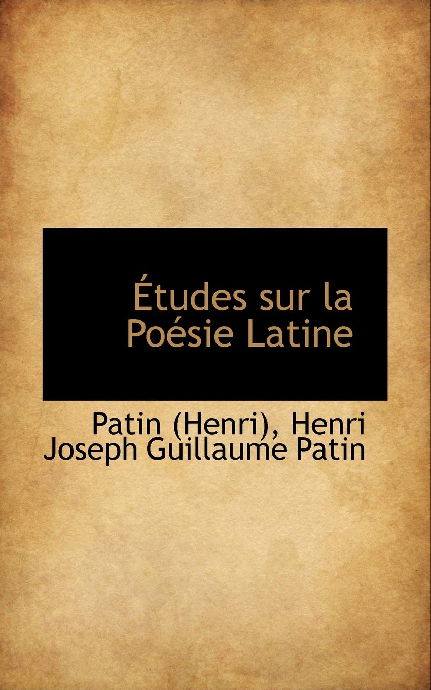 Etudes Sur La Poesie Latine Politics & History
