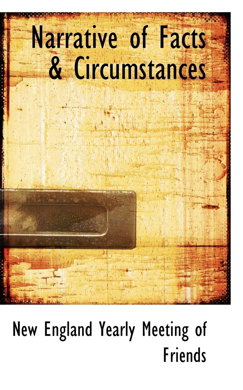Narrative of Facts & Circumstances book