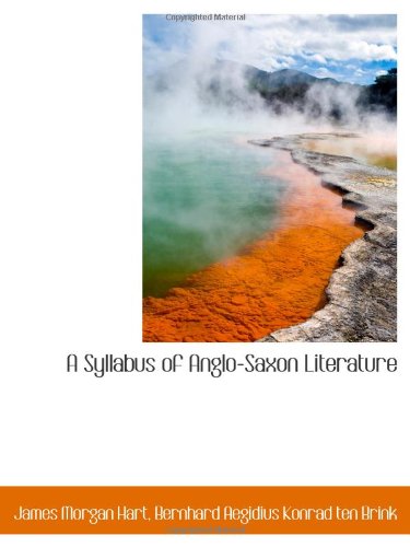 A Syllabus of Anglo-Saxon Literature Books