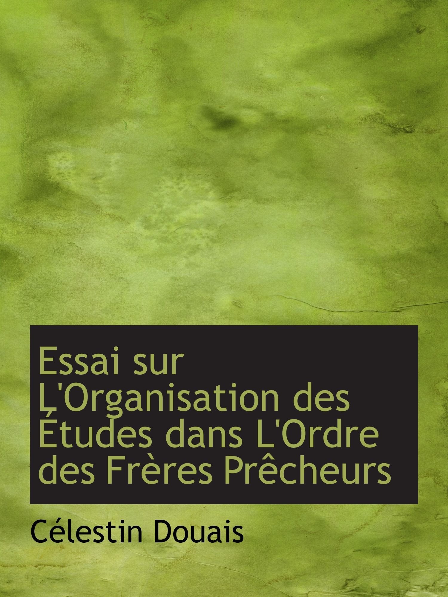 Essai sur L'Organisation des Études dans L'Ordre des Frères Prêcheurs Politics & History