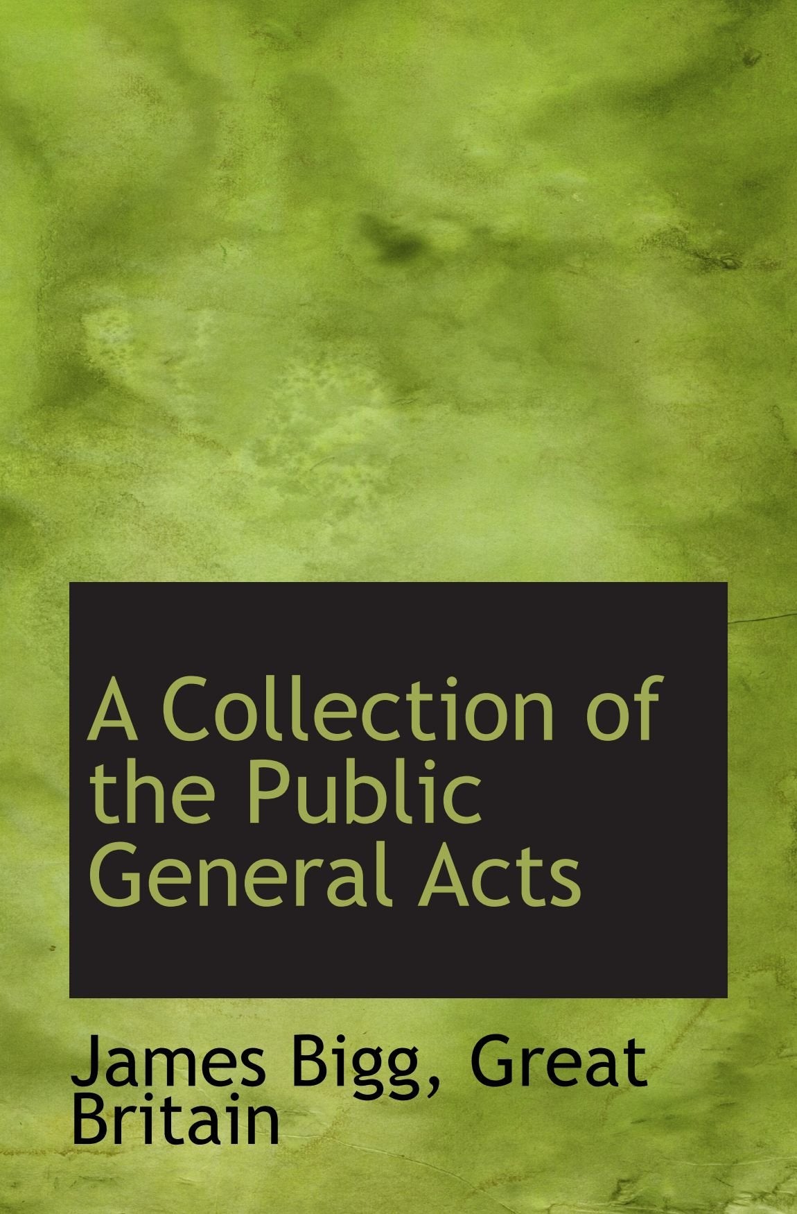 A Collection of the Public General Acts Politics & History