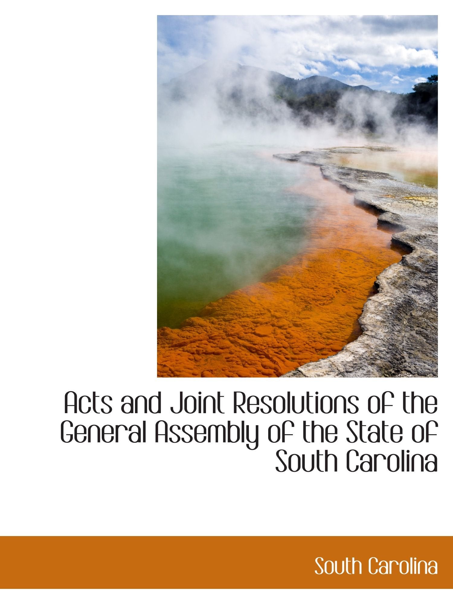 Acts and Joint Resolutions of the General Assembly of the State of South Carolina Politics & History