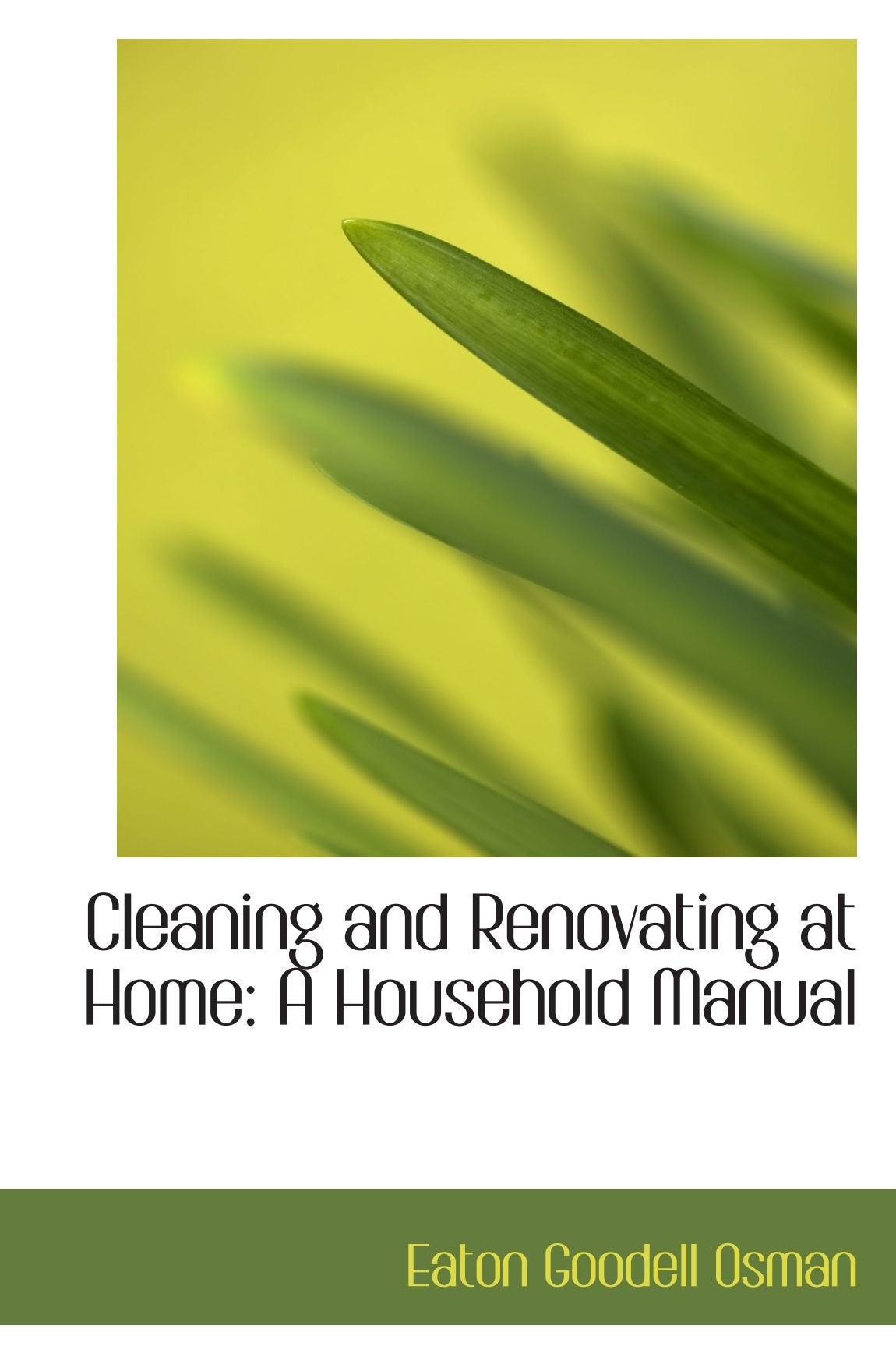 Cleaning and Renovating at Home: A Household Manual Politics & History