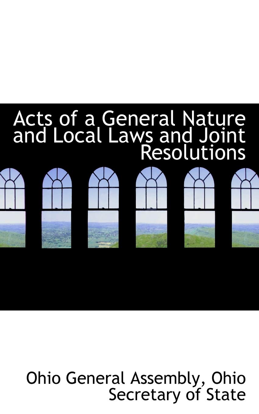 Acts of a General Nature and Local Laws and Joint Resolutions book
