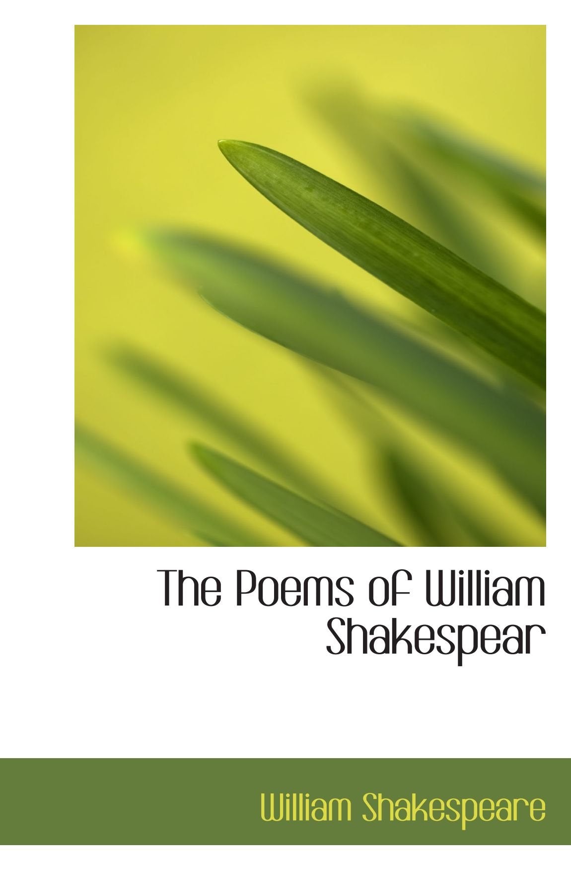 The Poems of William Shakespear Books