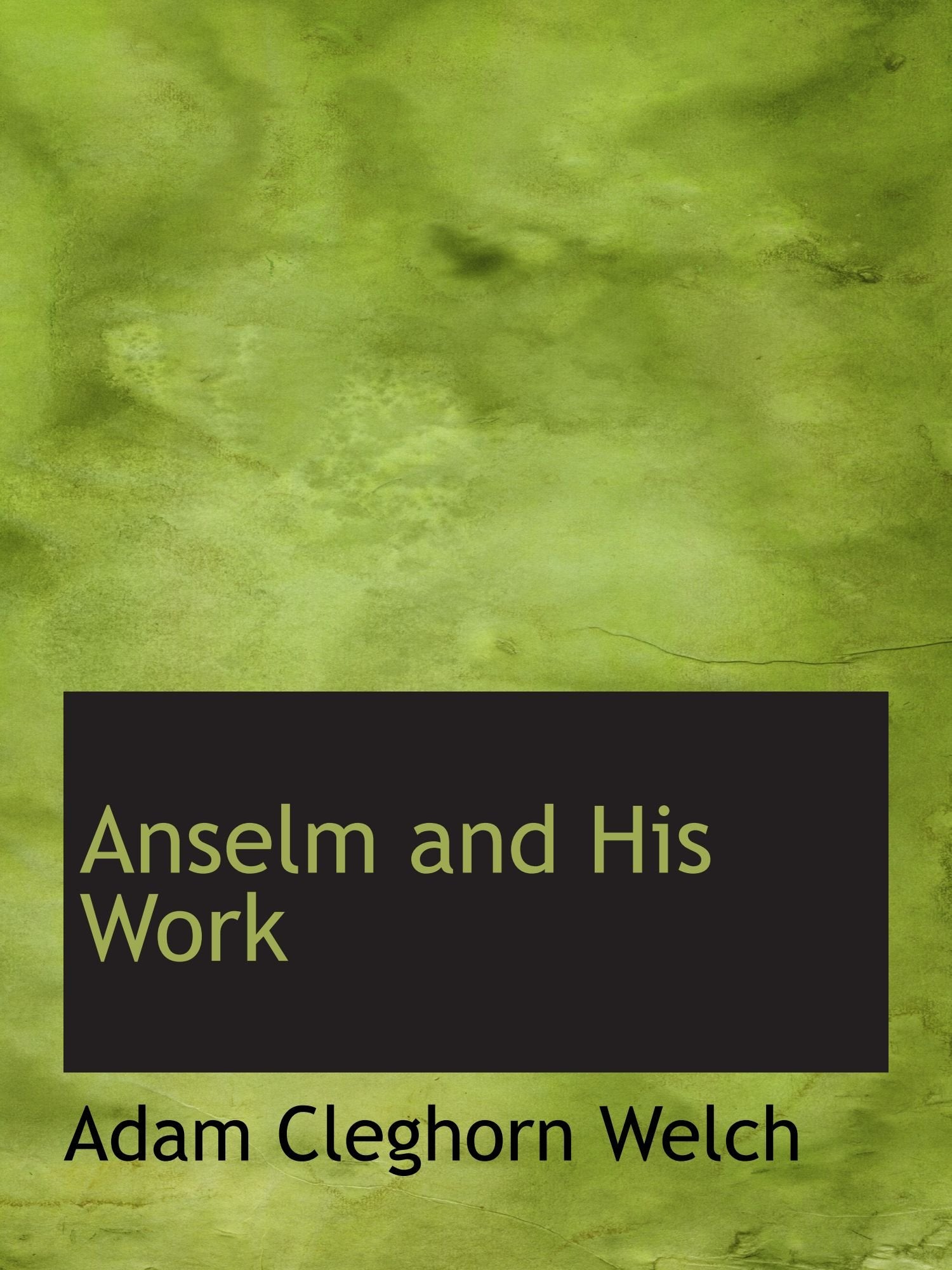 Product Image: Anselm and His Work