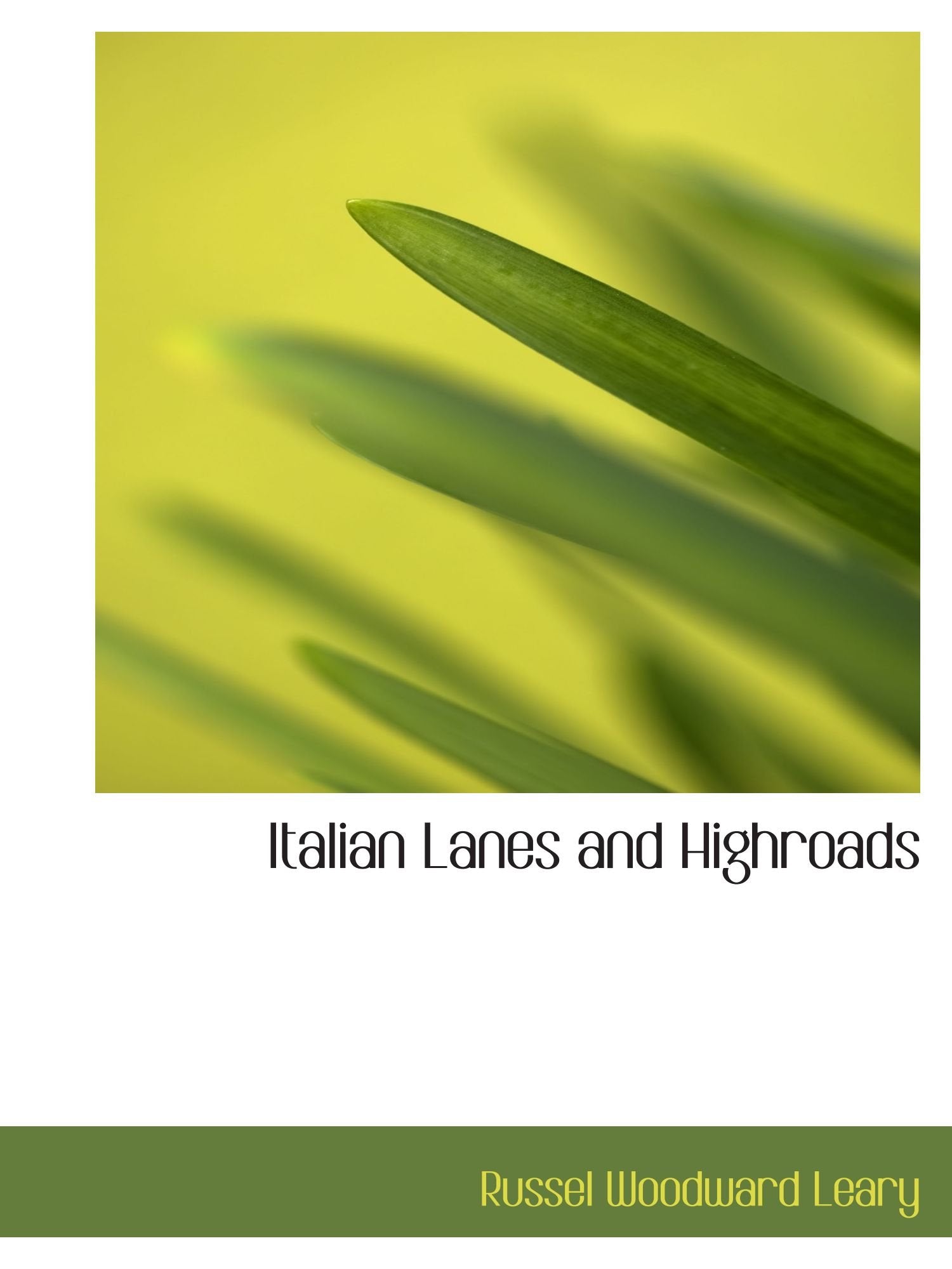 Italian Lanes and Highroads Politics & History
