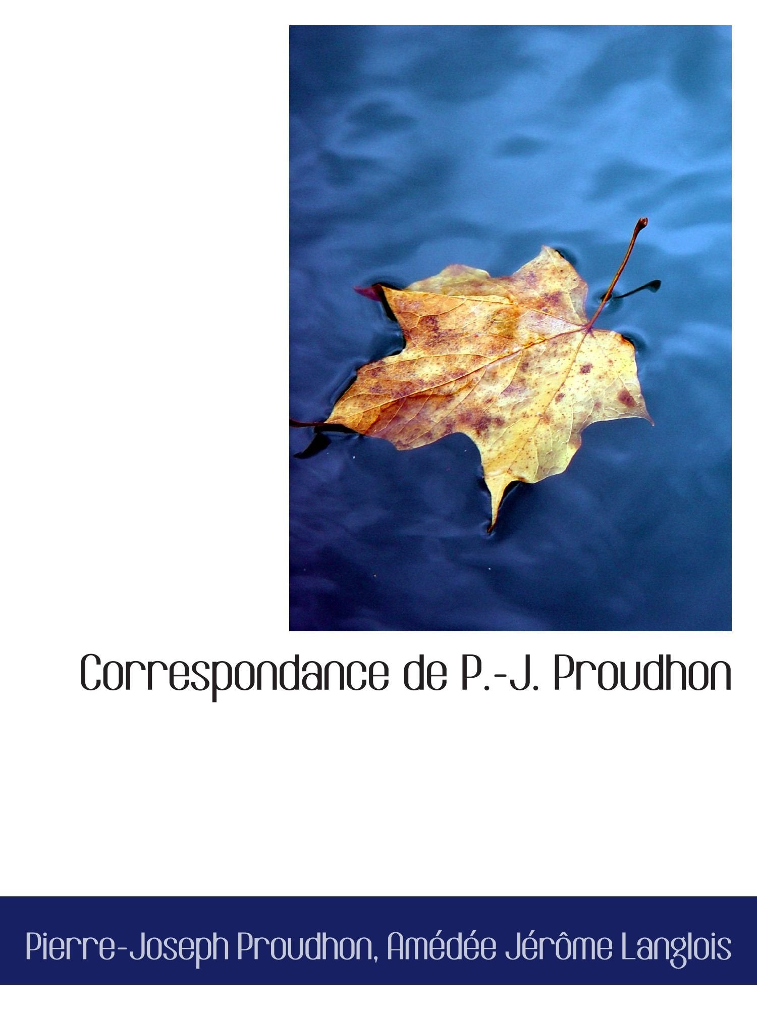 Correspondance de P.-J. Proudhon Politics & History