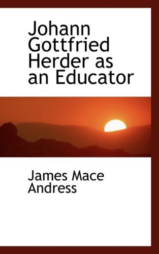 Johann Gottfried Herder As an Educator Law
