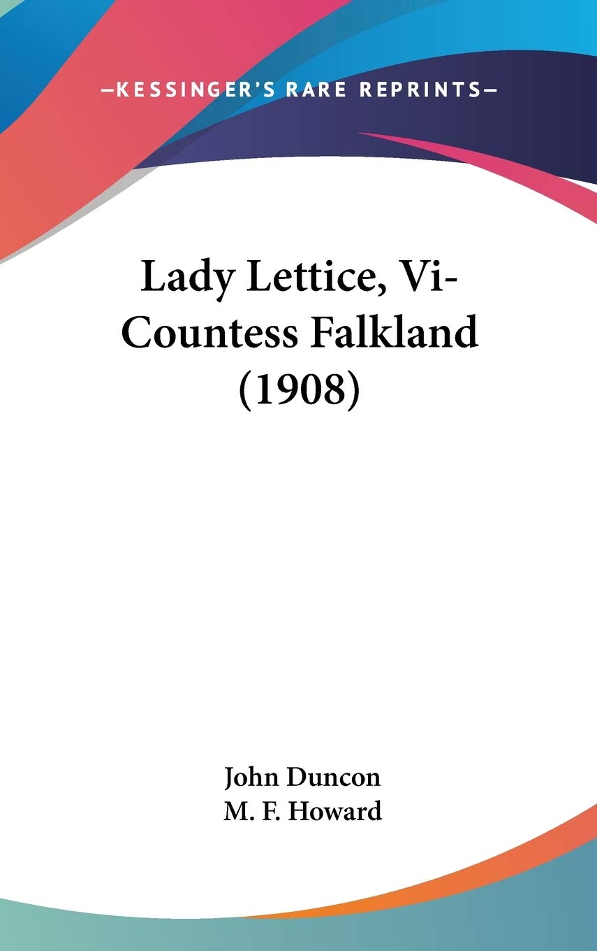Lady Lettice, Vi-countess Falkland Contemporary literature