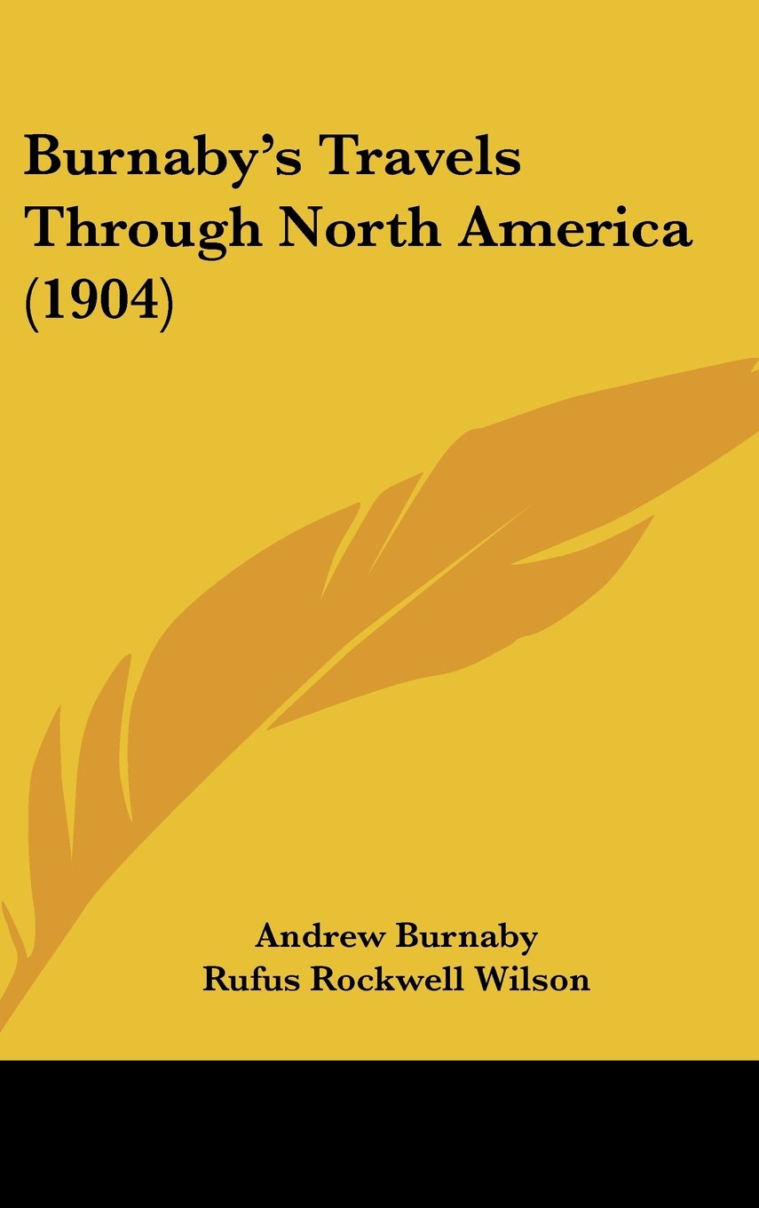 Burnaby's Travels Through North America Contemporary literature