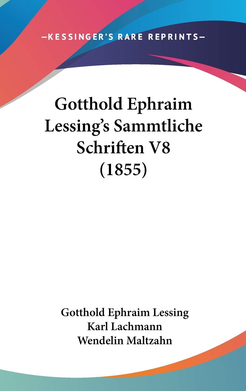 Gotthold Ephraim Lessing's Sammtliche Schriften Contemporary literature