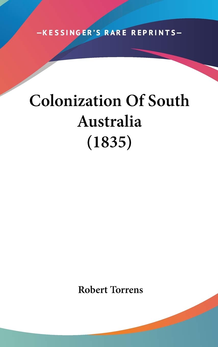 Colonization Of South Australia (1835) Contemporary literature