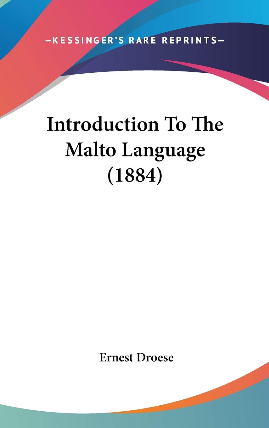 Product Image: Introduction To The Malto Language (1884)