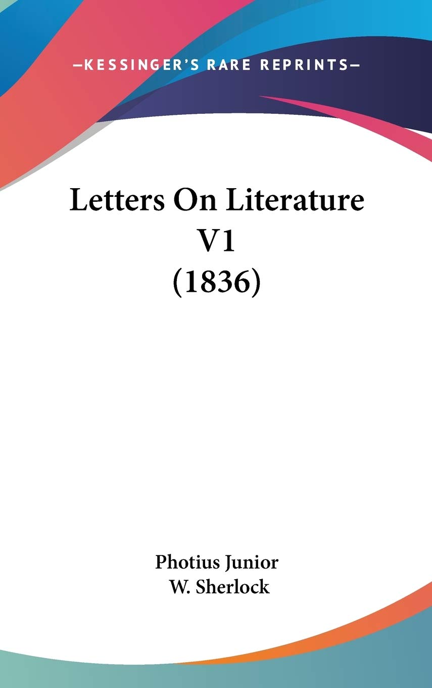 Letters On Literature V1 (1836) Contemporary literature