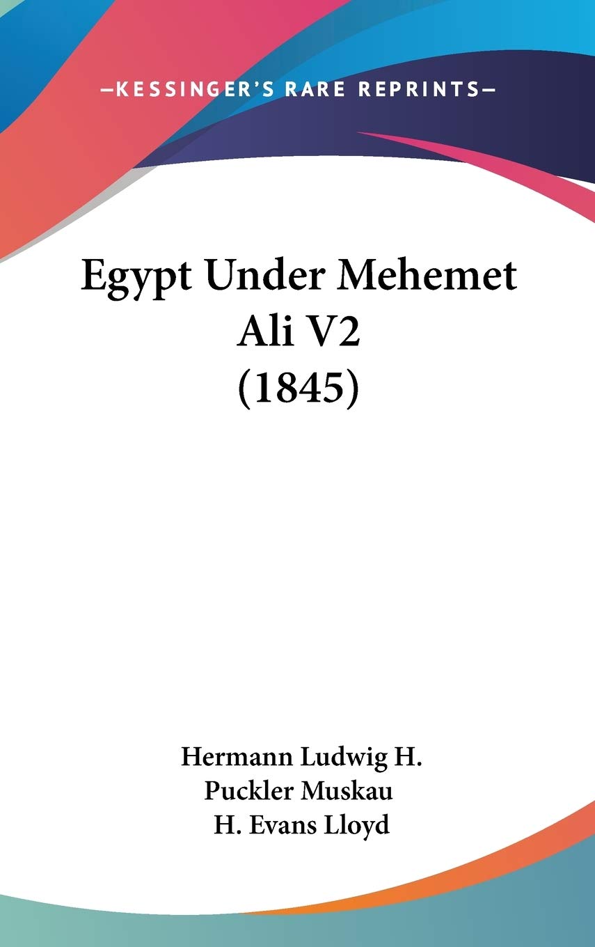 Egypt Under Mehemet Ali V2 (1845) Contemporary literature